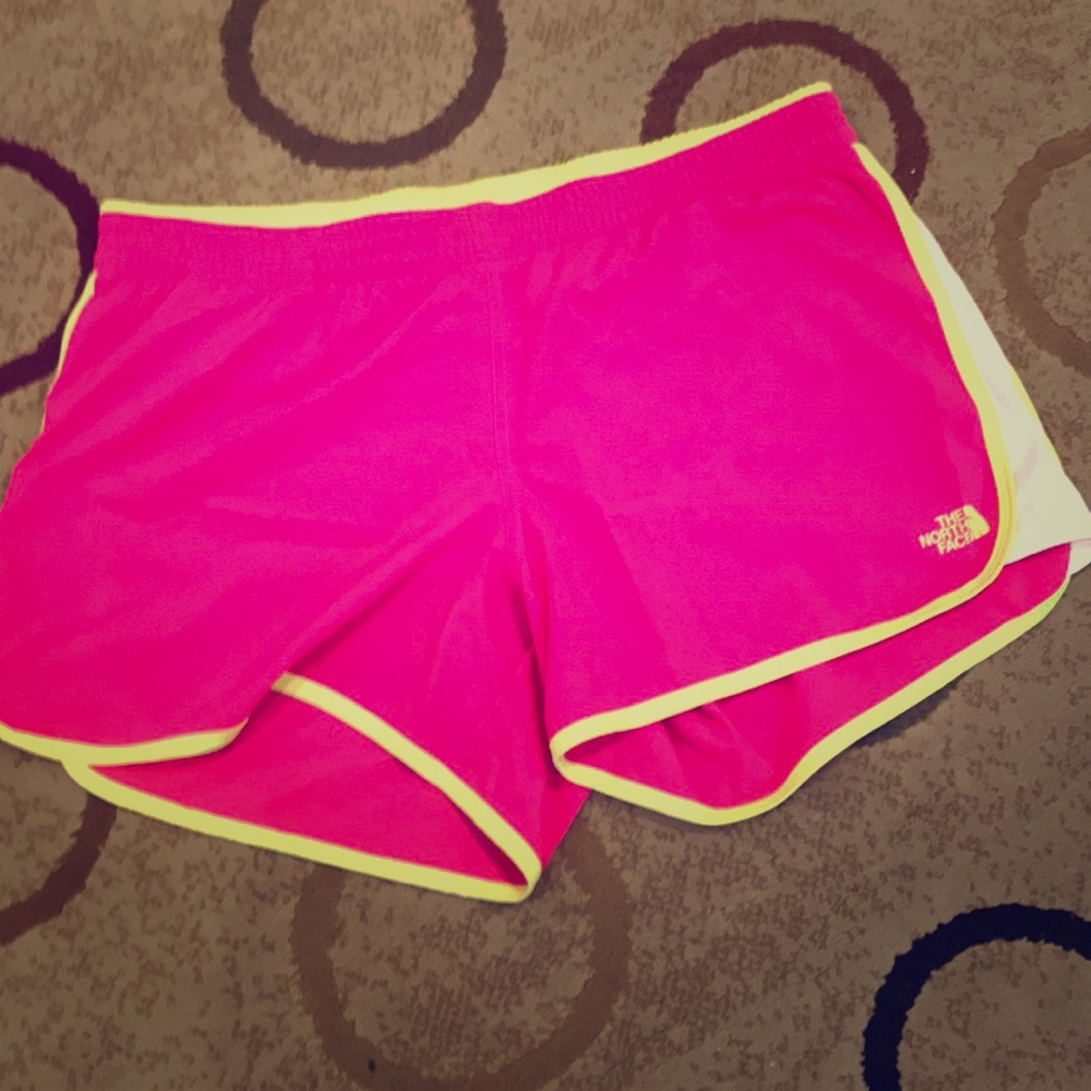 Pink and neon yellow shorts